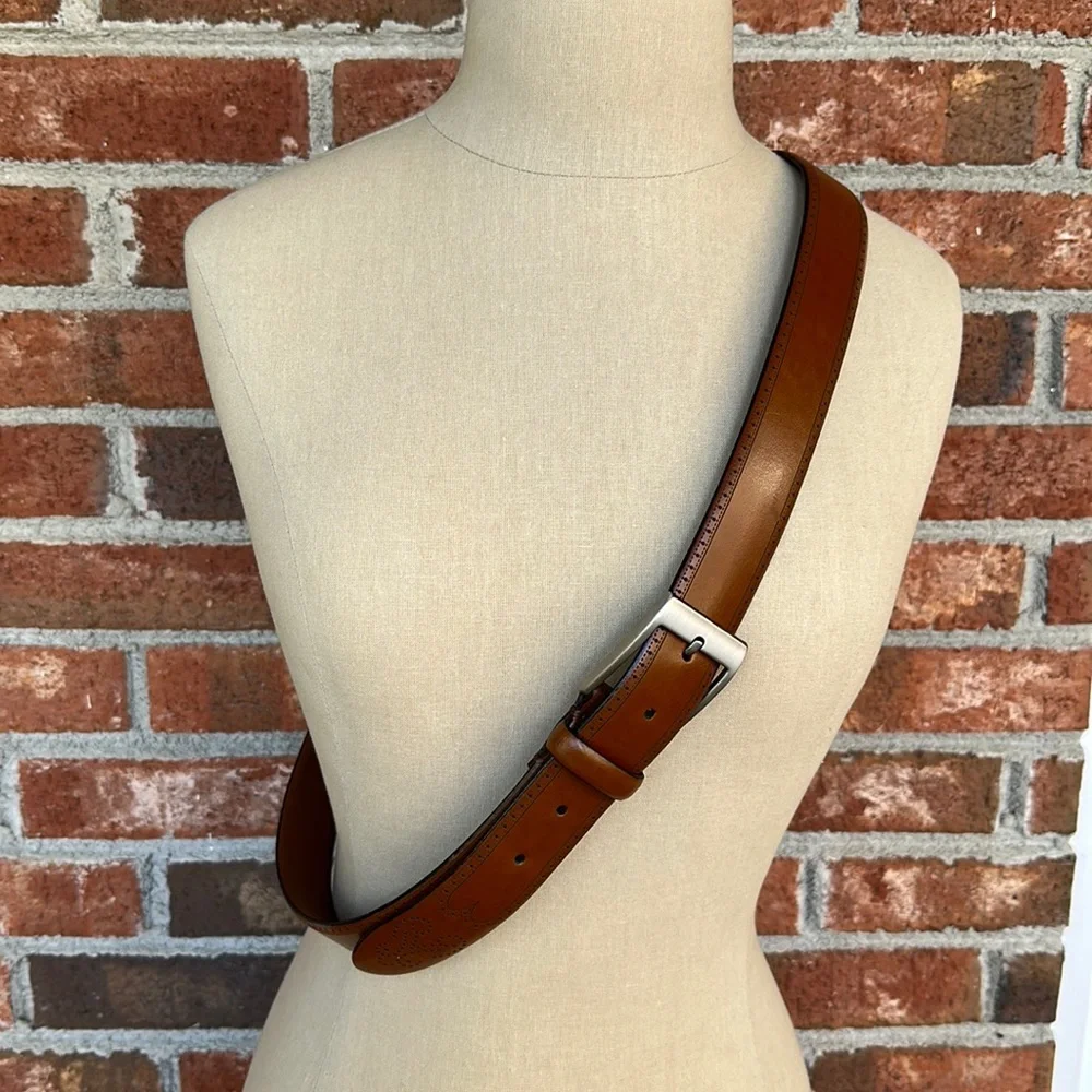 Joseph Abboud Punched Leather Belt